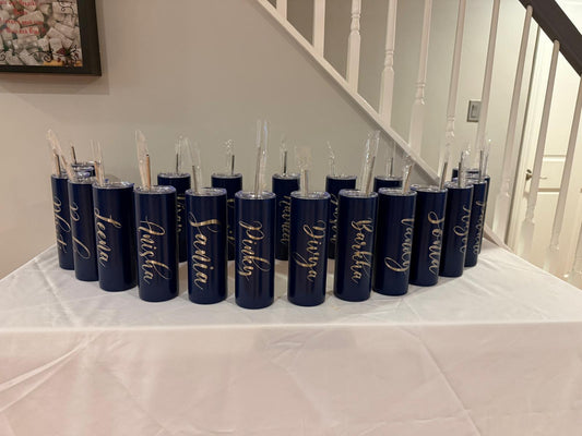 Personalized 20oz Skinny Engraved Tumbler – Premium Stainless Steel Travel Cup