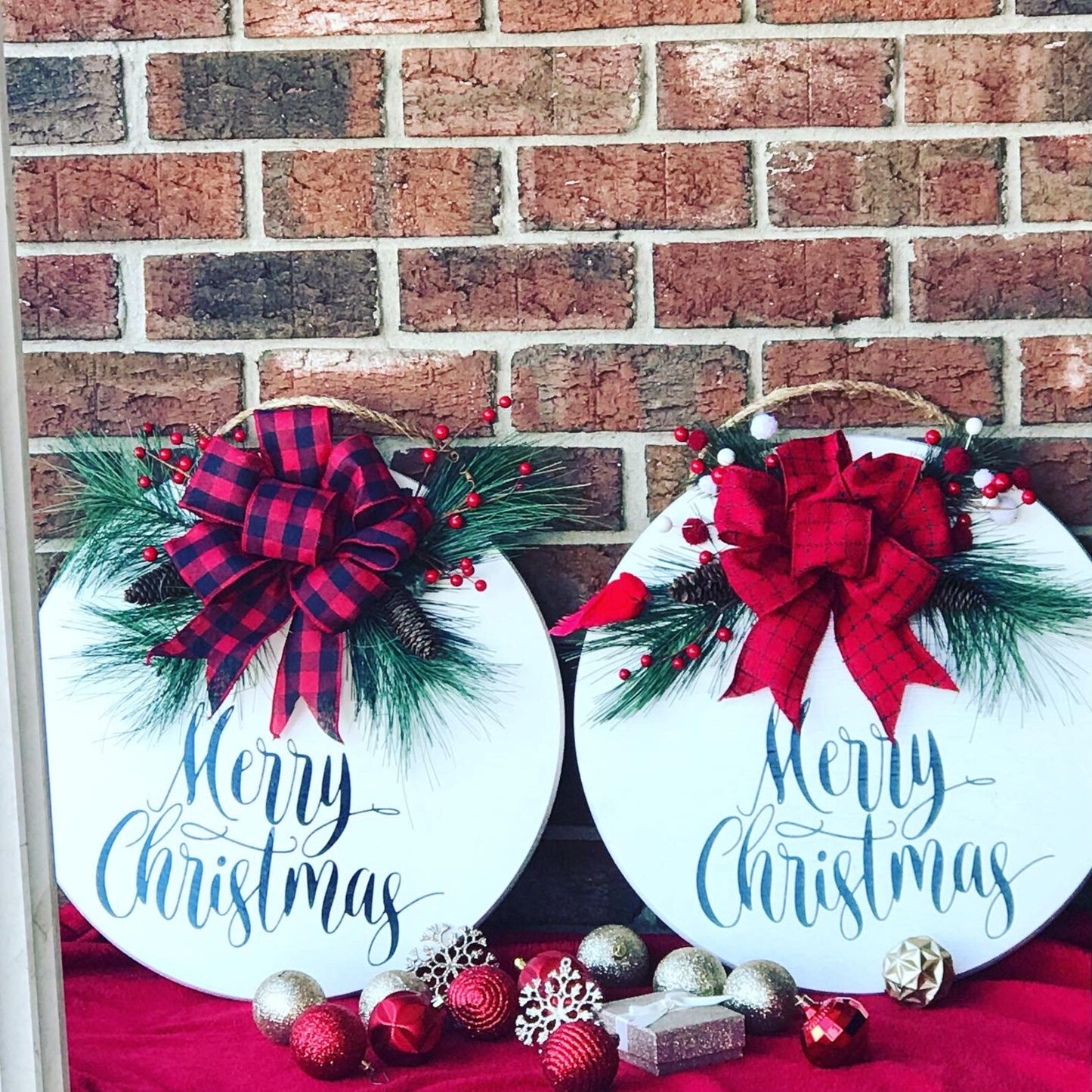 🎄 Merry Christmas Door Sign – Handcrafted Elegance for Your Home