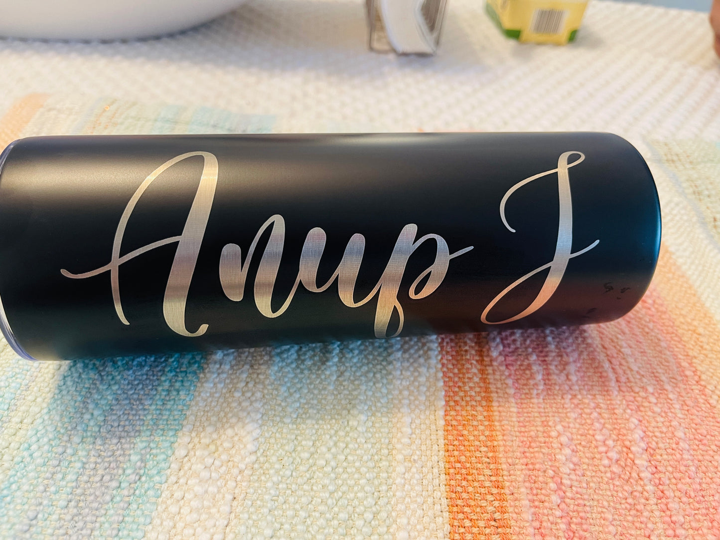 Personalized 20oz Skinny Engraved Tumbler – Premium Stainless Steel Travel Cup