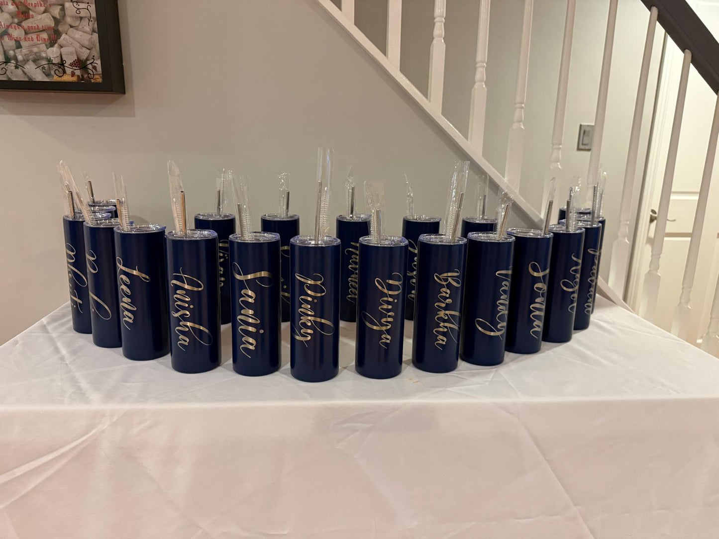 Personalized 20oz Skinny Engraved Tumbler – Premium Stainless Steel Travel Cup