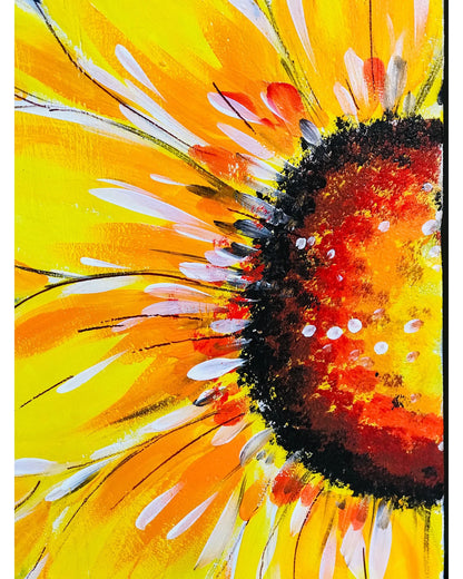 🌻 Sunflower Porch Leaner – Hand-Painted Tall Wooden Sign, Seasonal Front Door & Porch Decor